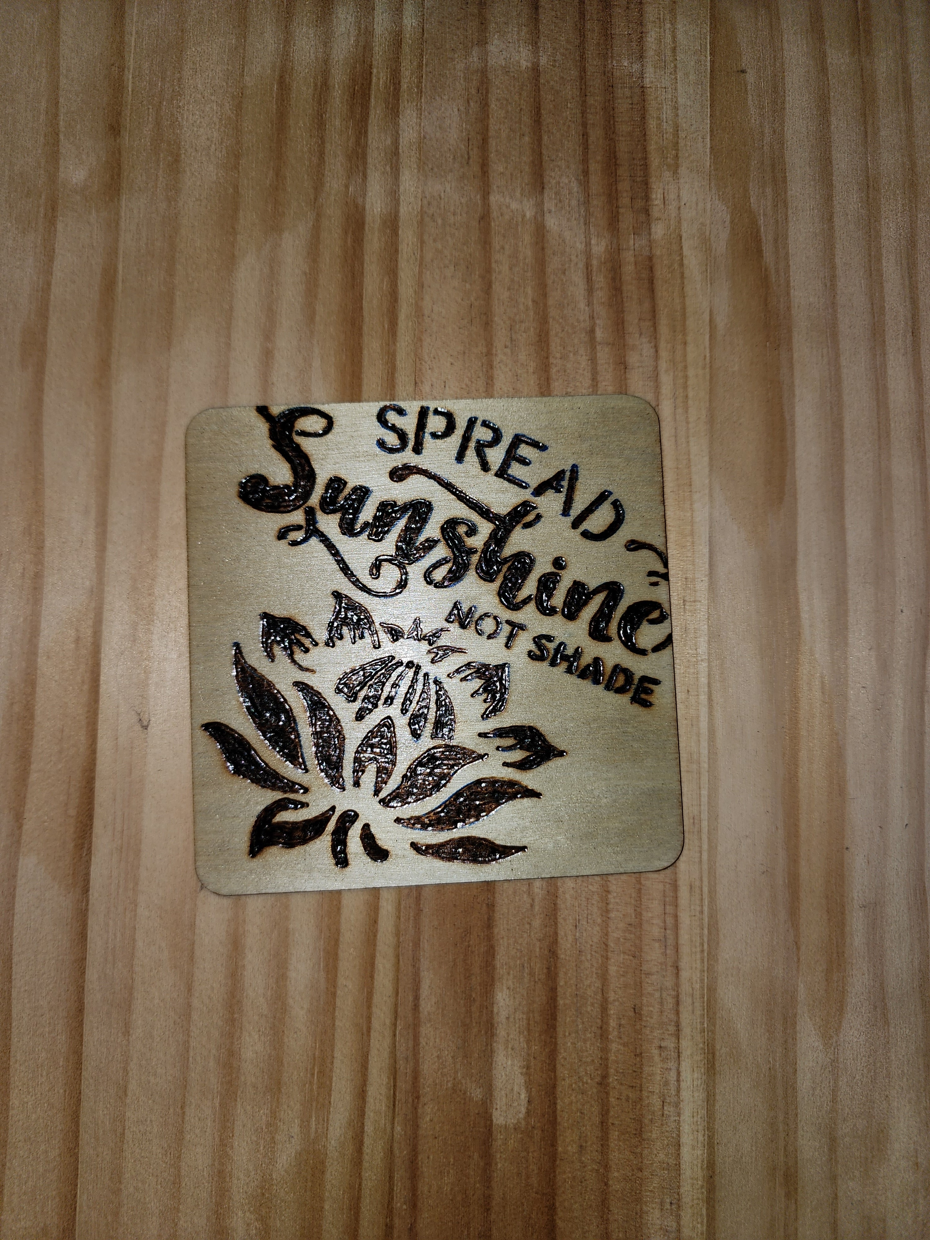 Wooden Art, Quotes, Lotus Flower